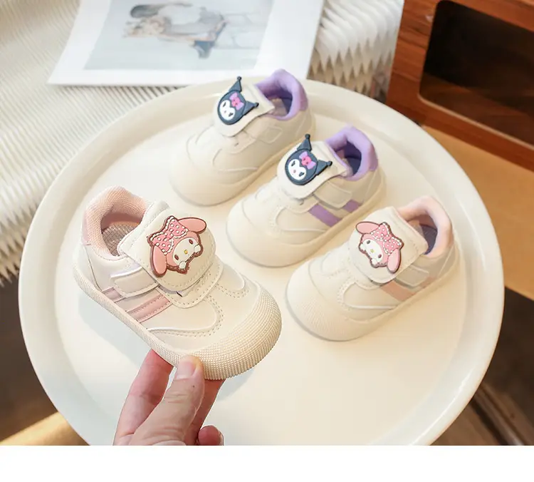 Pink Cartoon Baby Sneakers with Velcro Closure — feature 8
