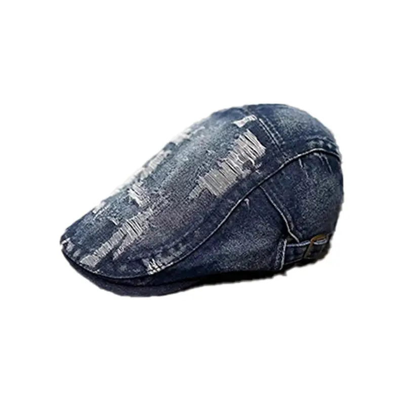 Retro Washed Denim Beret for Men Women Spring Summer Street Style - Image 4