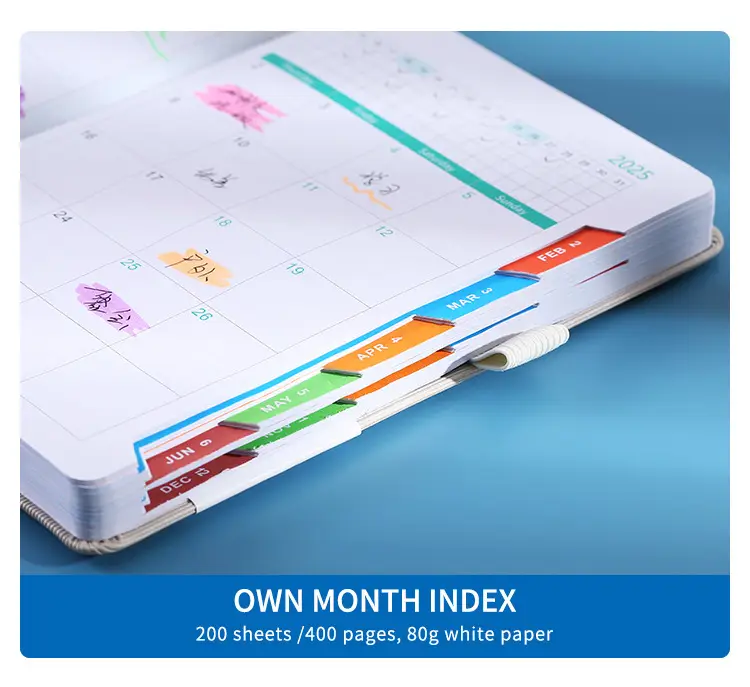 2025 Spanish English Cross-border A5 Planner Strap Book Set — feature 12