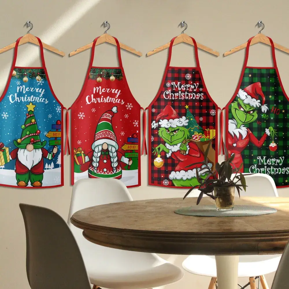 2023 Christmas Aprons Set of 3 for Kids Kitchen Use - Image 10