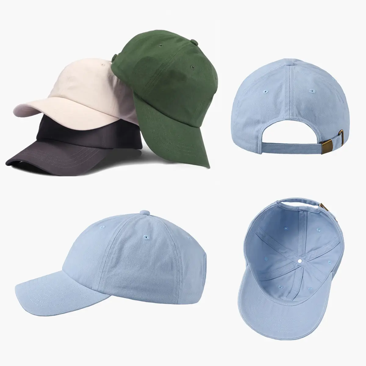 Custom Printed Logo Cotton Sports Hat for Men - Image 19