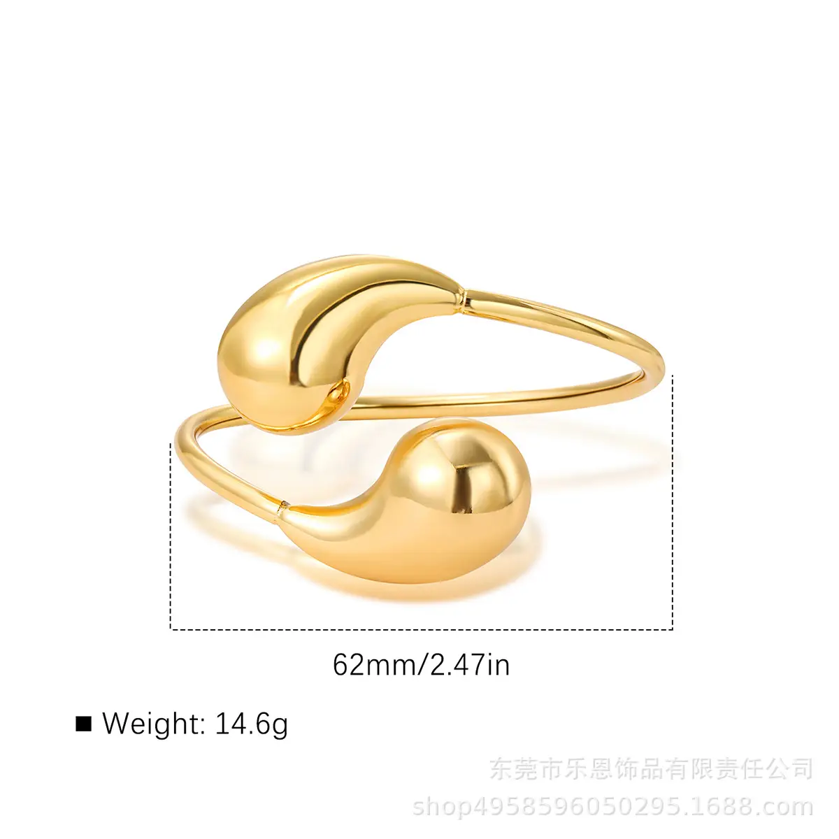 Golden Hollow Water Drop Necklace & Earrings Set for Women — feature 6