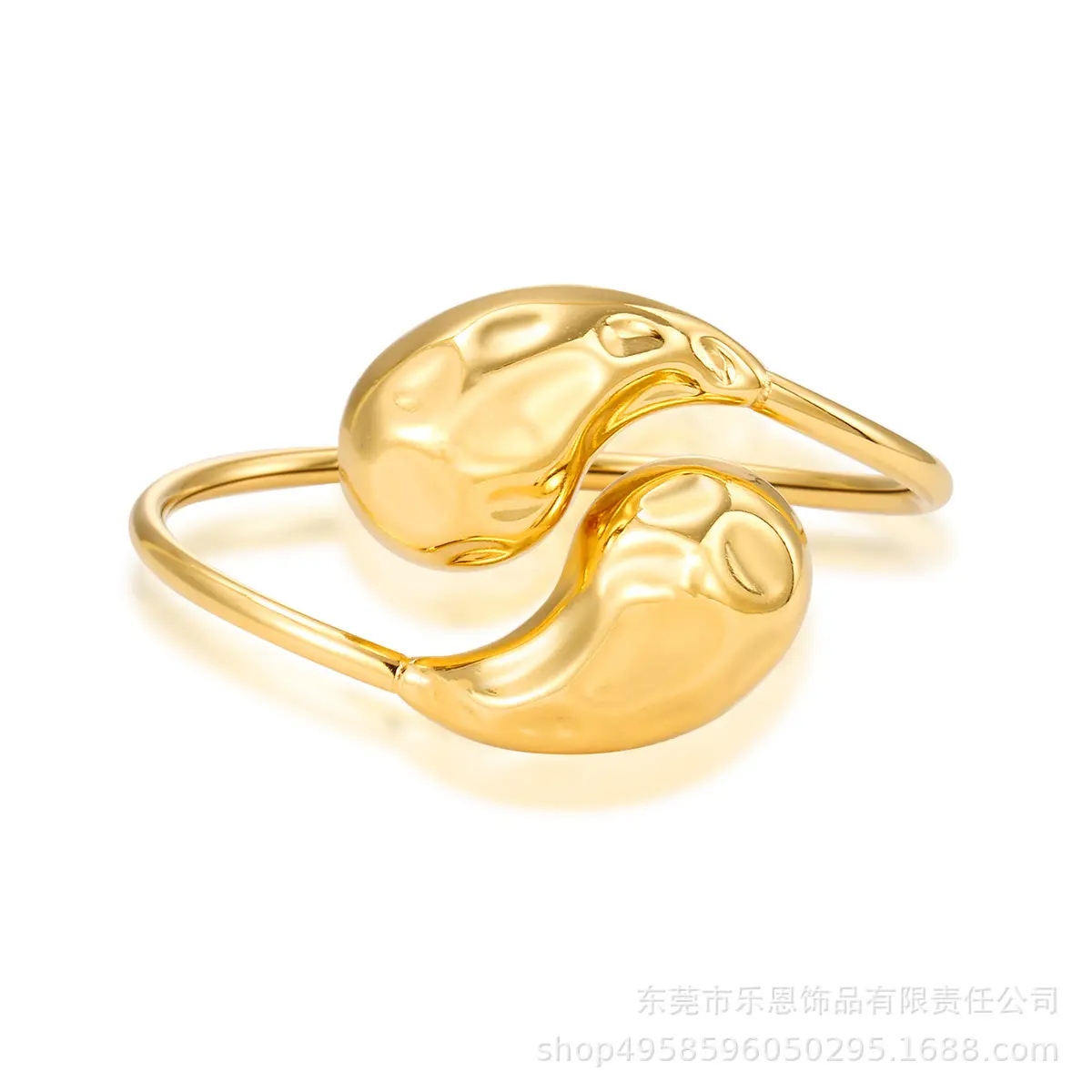 Golden Hollow Water Drop Necklace & Earrings Set for Women - Image 11