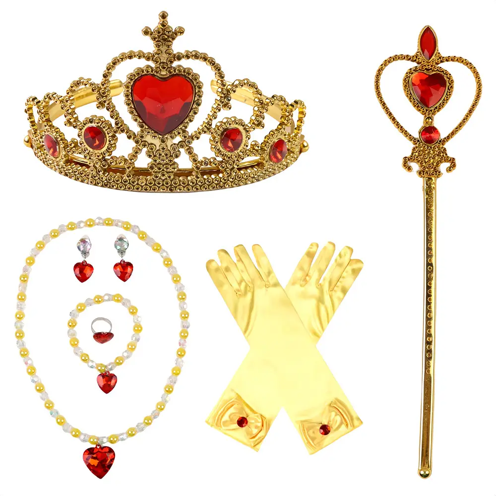 Frozen Princess Crown Baby Necklace Set Purple Pearl — feature 13