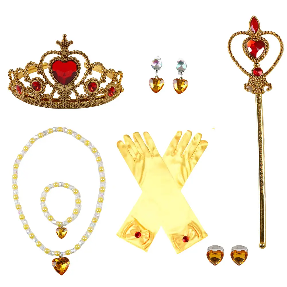 Frozen Princess Crown Baby Necklace Set Purple Pearl — feature 14