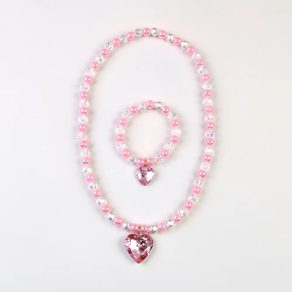 Frozen Princess Crown Baby Necklace Set Purple Pearl — feature 21