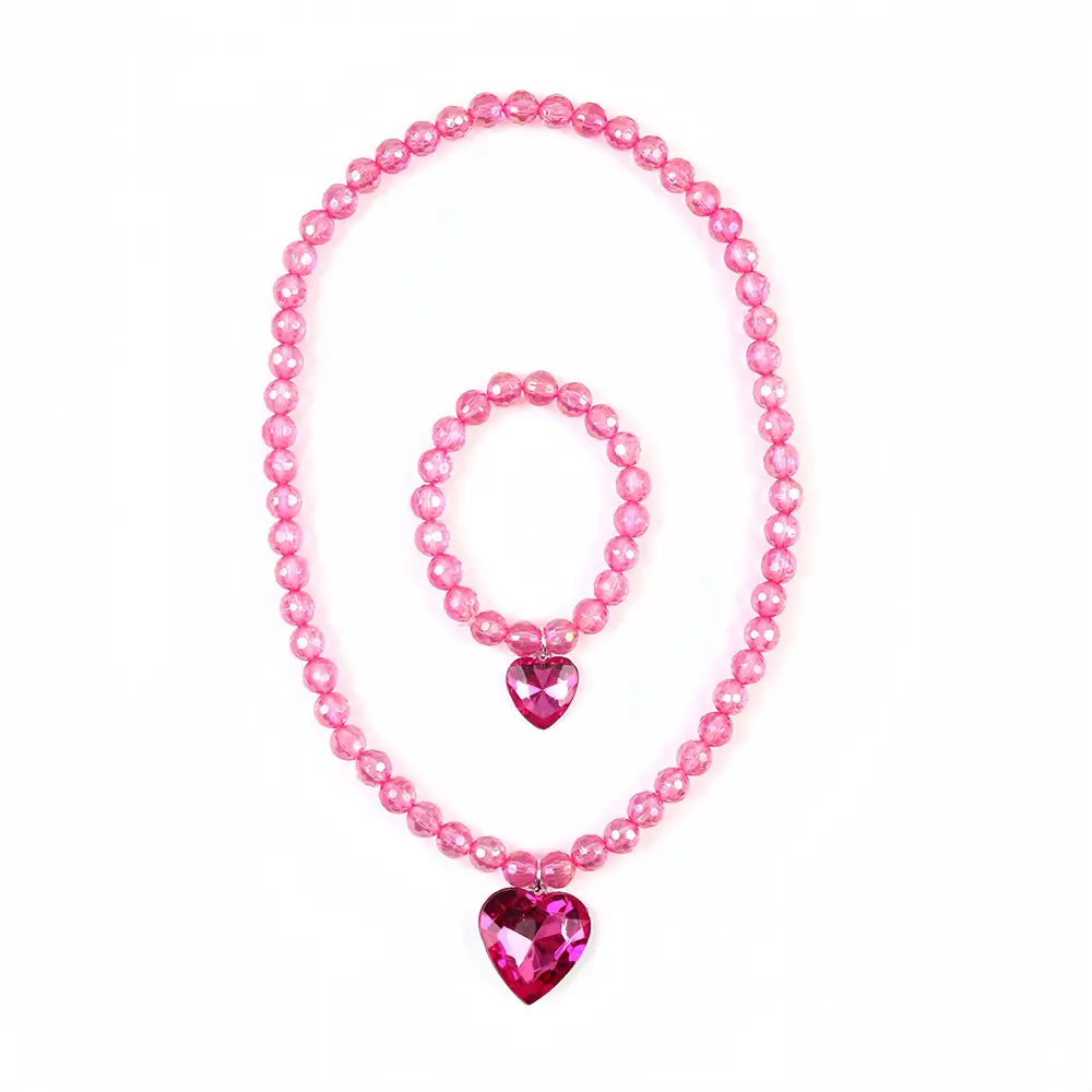 Frozen Princess Crown Baby Necklace Set Purple Pearl — feature 23