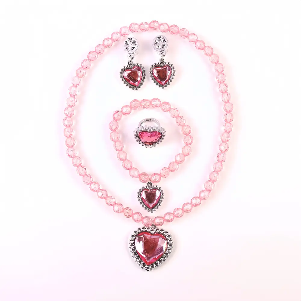 Frozen Princess Crown Baby Necklace Set Purple Pearl — feature 25
