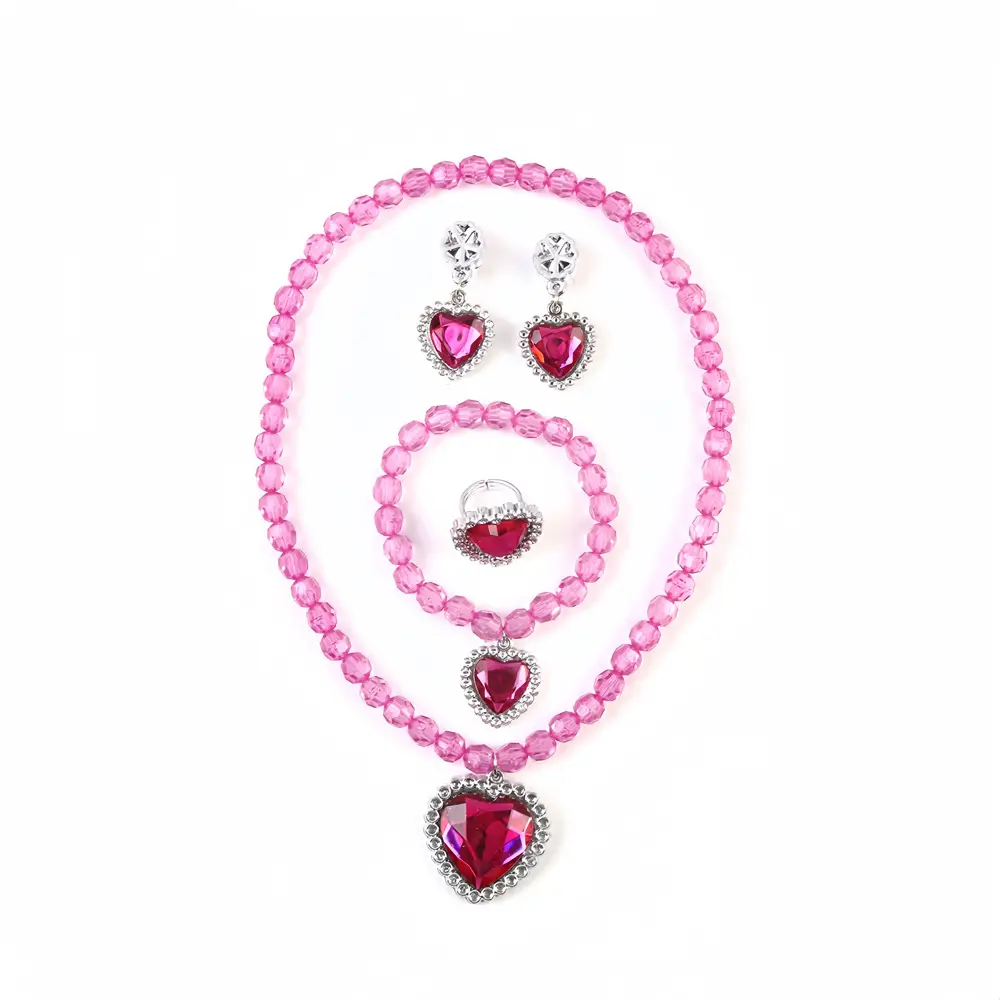 Frozen Princess Crown Baby Necklace Set Purple Pearl — feature 27