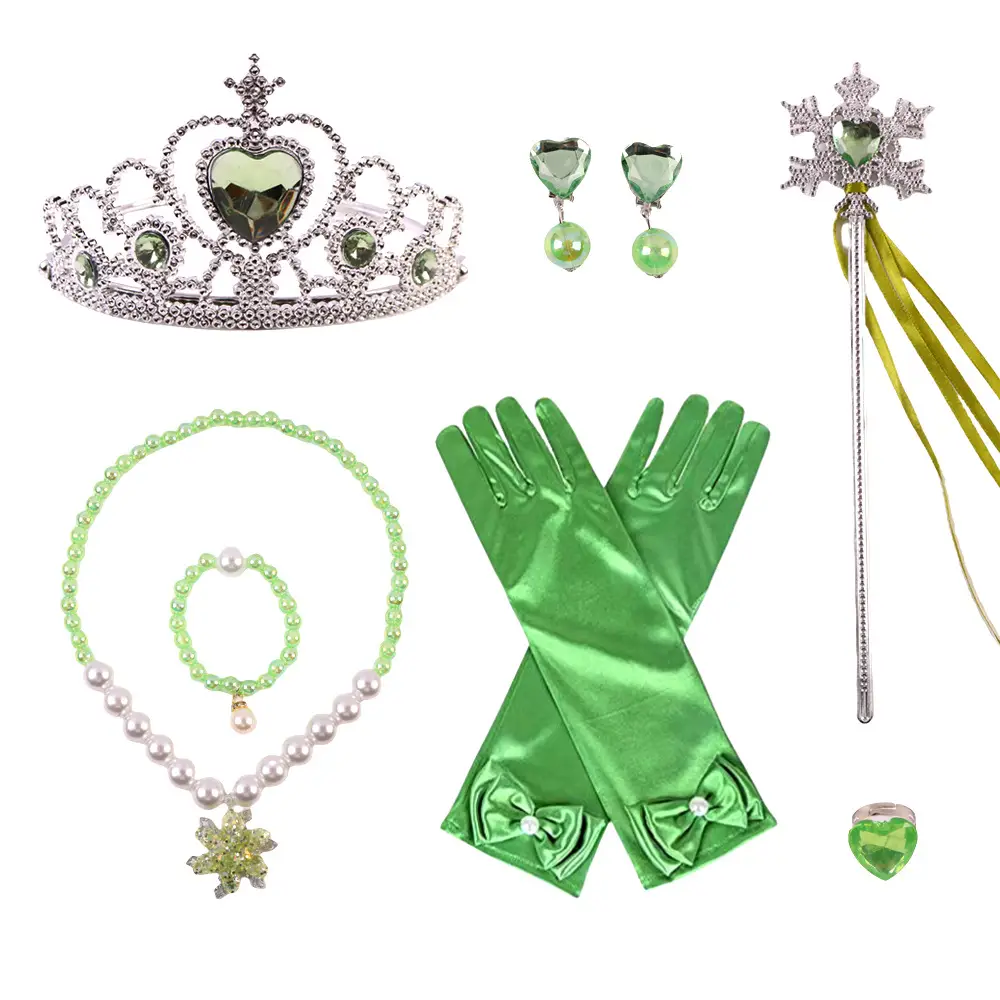 Frozen Princess Crown Baby Necklace Set Purple Pearl — feature 4
