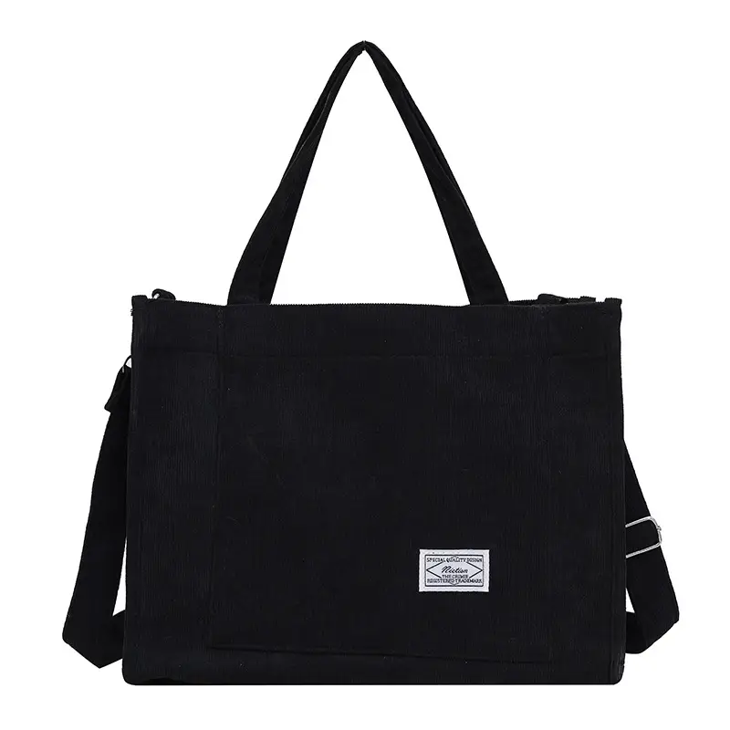 Black Large Capacity Fashion Casual Shoulder Crossbody Tote Bag - Image 15
