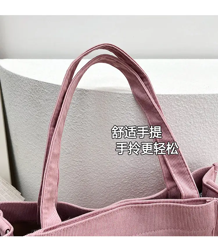 Black Large Capacity Fashion Casual Shoulder Crossbody Tote Bag — feature 6