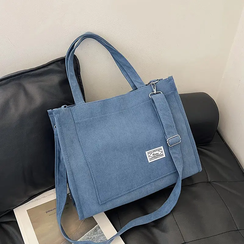 Black Large Capacity Fashion Casual Shoulder Crossbody Tote Bag - Image 4