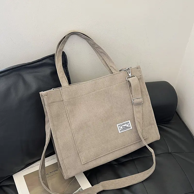 Black Large Capacity Fashion Casual Shoulder Crossbody Tote Bag - Image 5