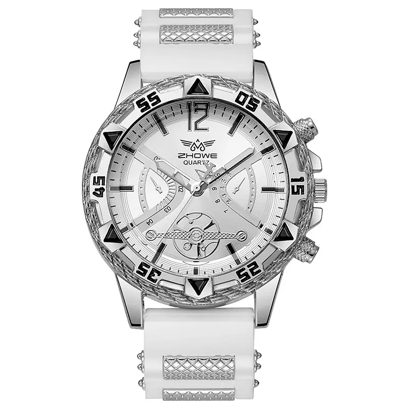 Men's Gold Quartz Watch with Blue Dial & Diamond Clasp — feature 5