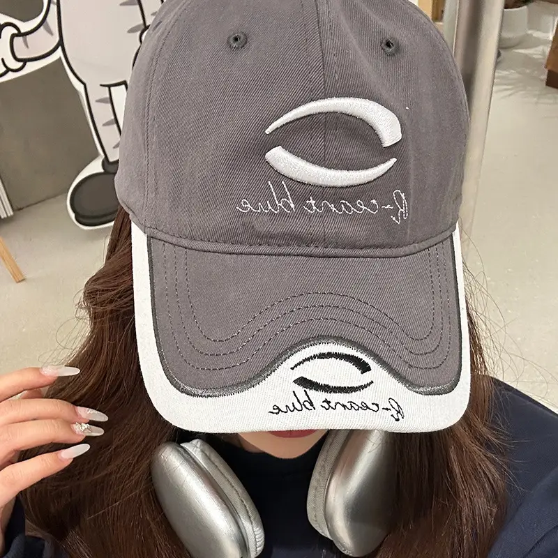Men's Black Embroidered Baseball Cap with Sunscreen Design - Image 8