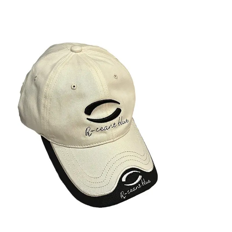 Men's Black Embroidered Baseball Cap with Sunscreen Design - Image 10