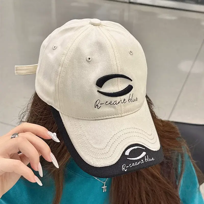 Men's Black Embroidered Baseball Cap with Sunscreen Design — feature 11