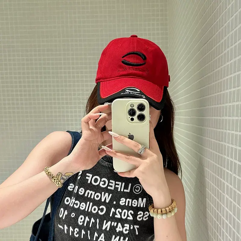 Men's Black Embroidered Baseball Cap with Sunscreen Design — feature 8