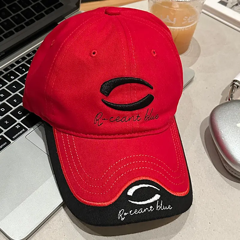 Men's Black Embroidered Baseball Cap with Sunscreen Design - Image 4