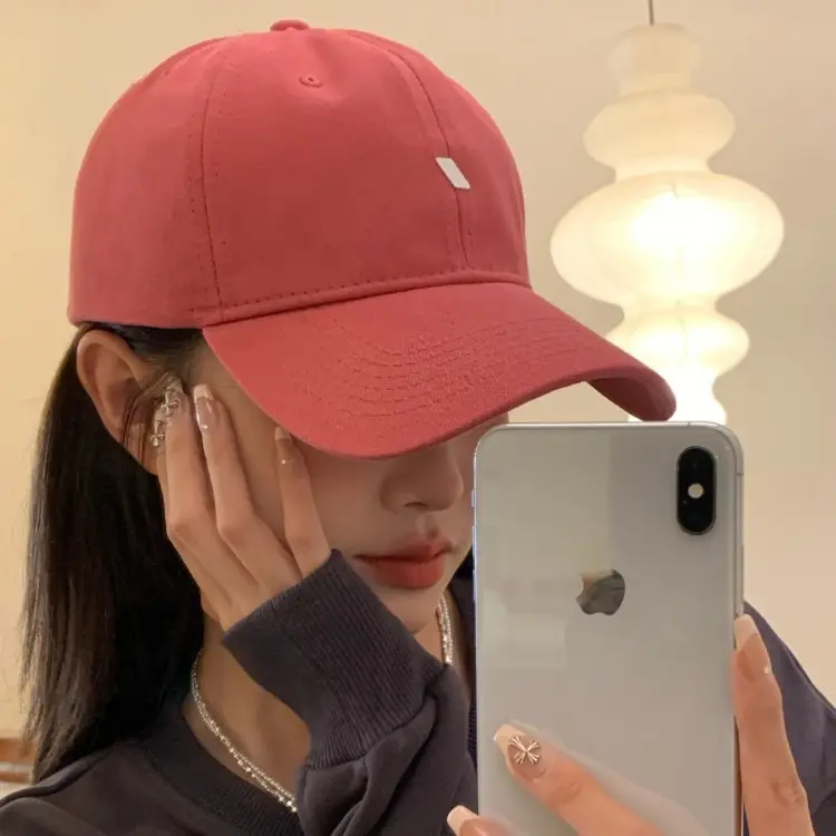Raspberry Pink Baseball Cap for Women with Wide Brim - Image 8