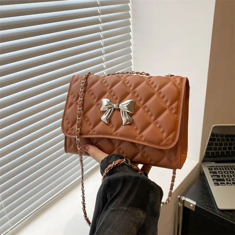 Black Women's Chain Bow Shoulder Bag 2024 - Image 9