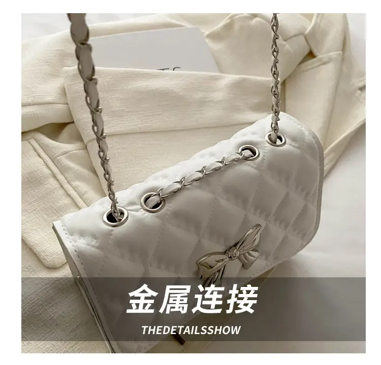 Black Women's Chain Bow Shoulder Bag 2024 — feature 4