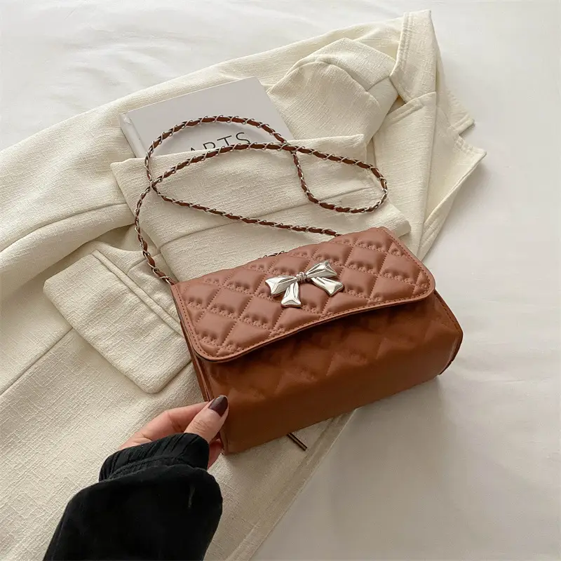 Black Women's Chain Bow Shoulder Bag 2024 - Image 4