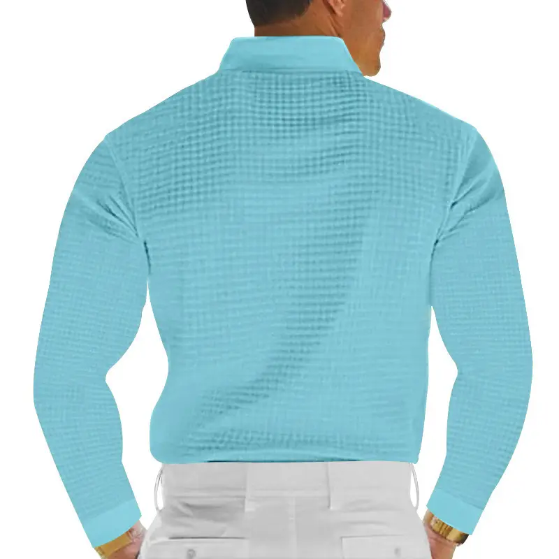2026 Export Men's Polo Shirt Long Sleeve Button Down Vacation Casual T-Shirt — feature 39