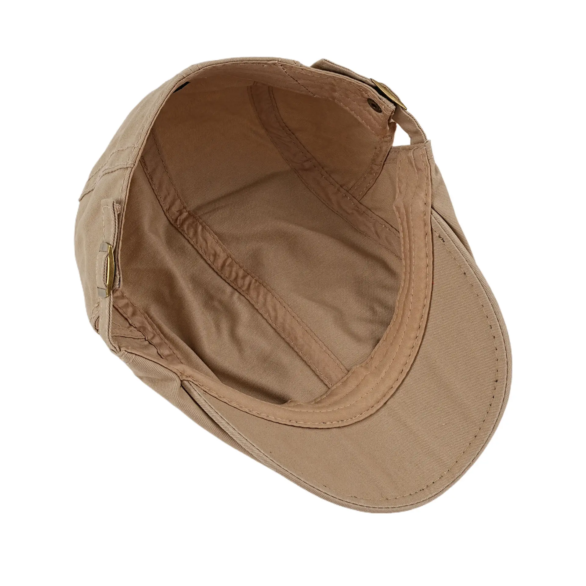 Men's Korean Wind Beret Hat Tan Forward Design - Image 8