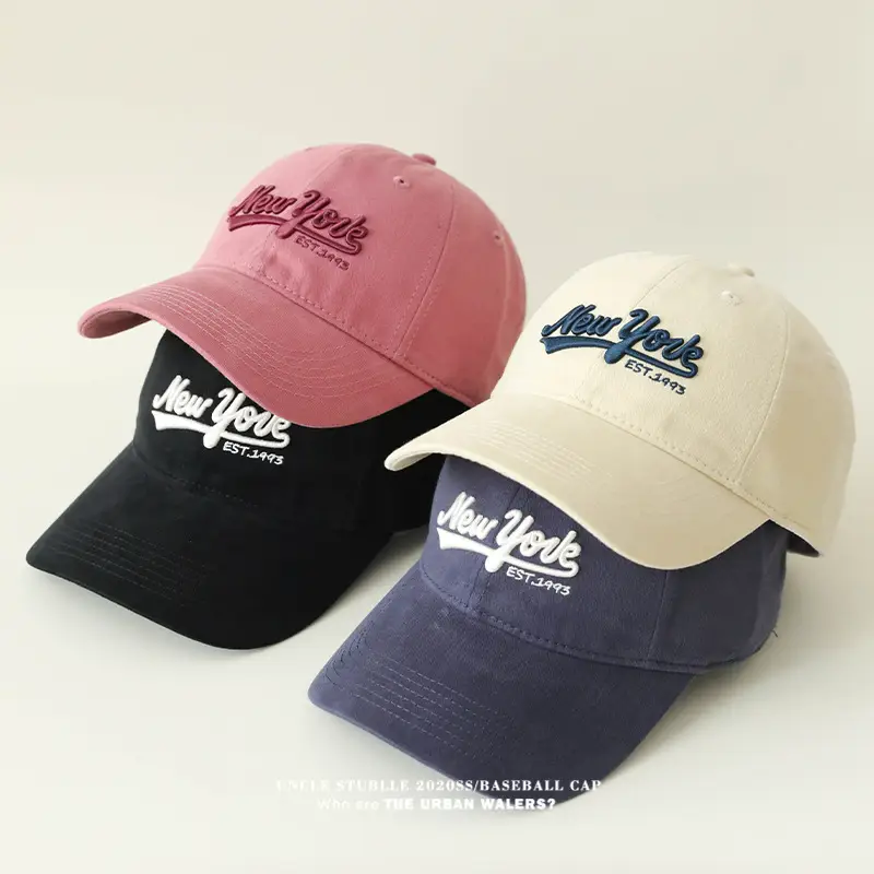 New York Fashion Cap Set Pink Black White Blue - Image 6