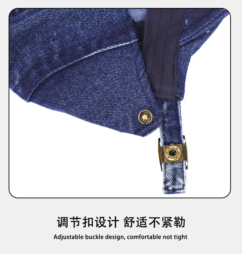 New Vintage Washed Hole Denim Beret for Men Women Spring Autumn — feature 10