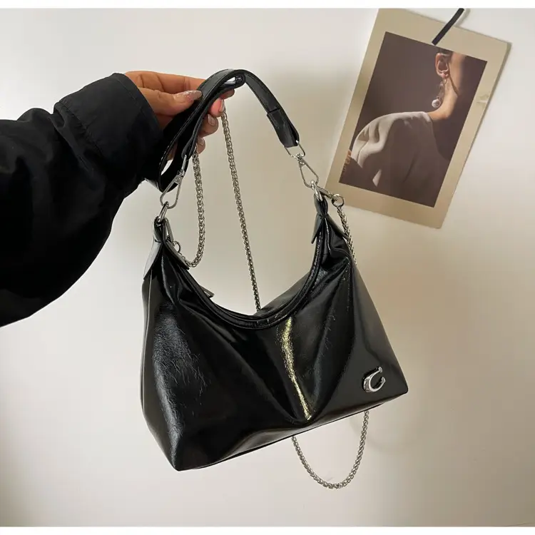Patent Leather Large Bag Women 2024 Summer - Image 5