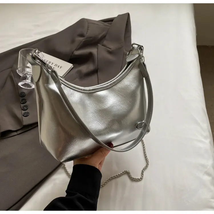 Patent Leather Large Bag Women 2024 Summer - Image 3