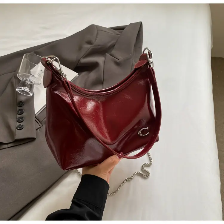 Patent Leather Large Bag Women 2024 Summer - Image 4