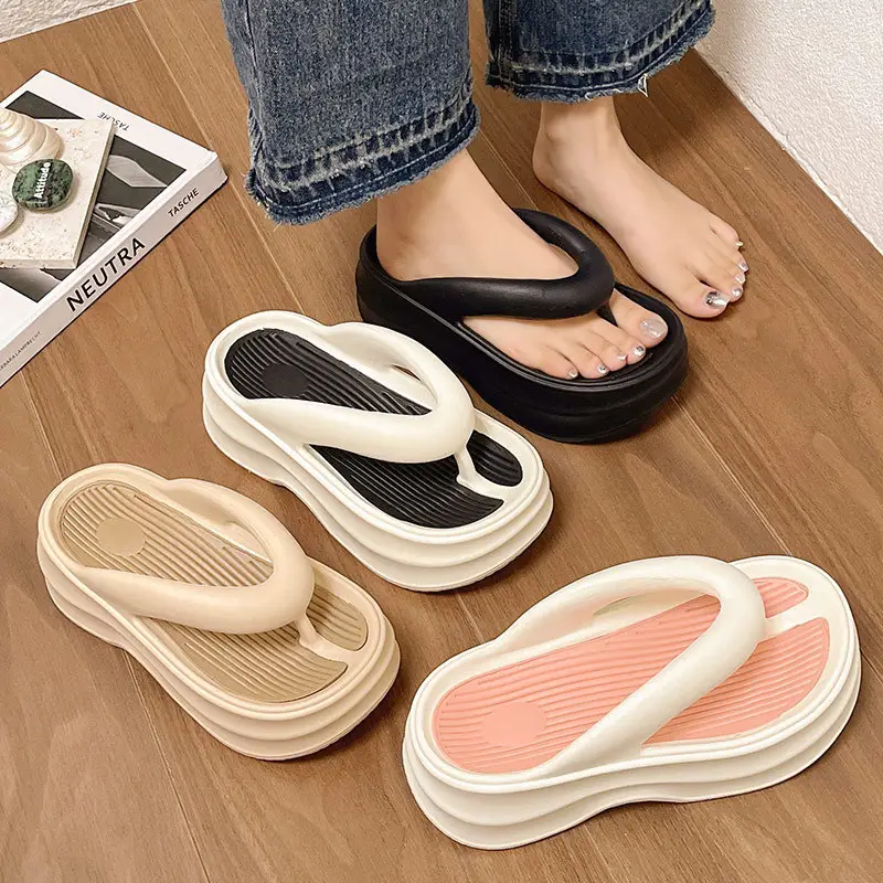 2026 New Eva Flip-Flops for Women, Summer Trendy Height-Increasing Versatile Thick-Soled Comfortable Beach Sandals for Outdoor Wear - Image 6
