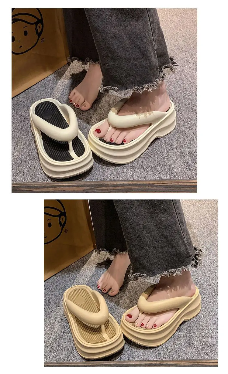 2026 New Eva Flip-Flops for Women, Summer Trendy Height-Increasing Versatile Thick-Soled Comfortable Beach Sandals for Outdoor Wear — feature 11