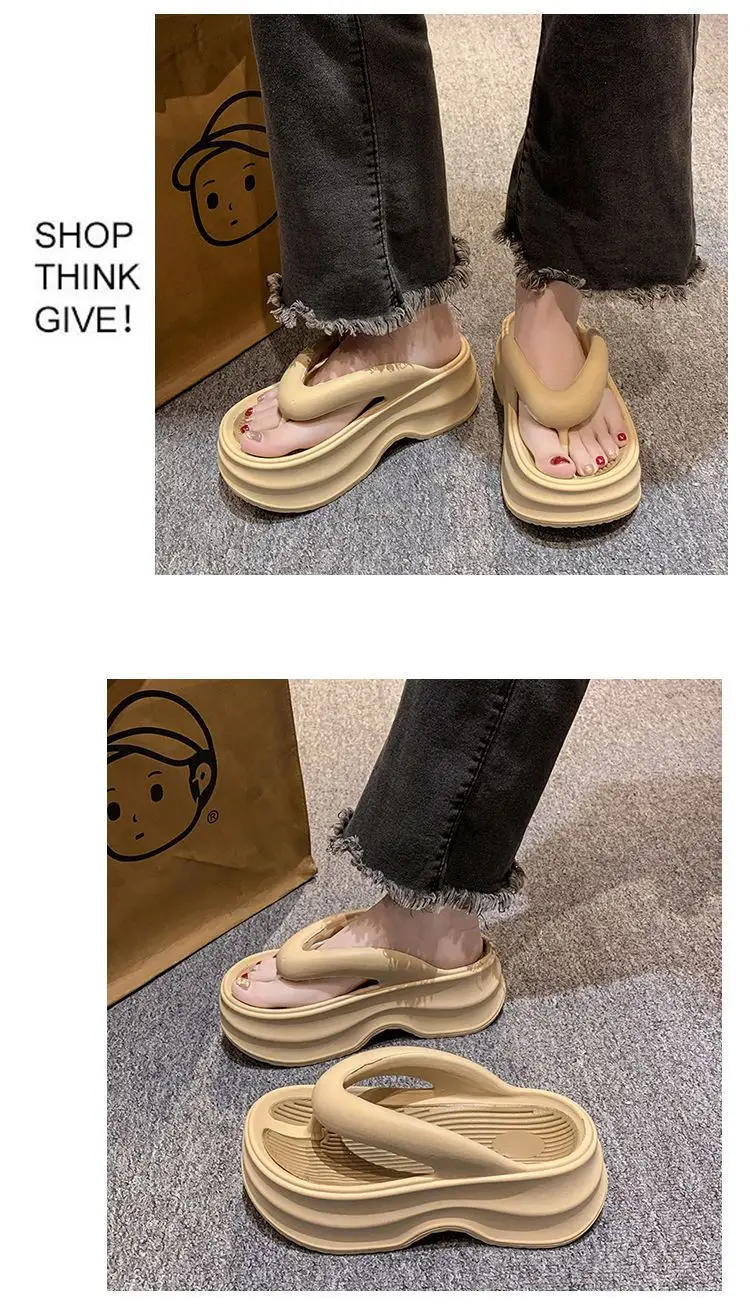 2026 New Eva Flip-Flops for Women, Summer Trendy Height-Increasing Versatile Thick-Soled Comfortable Beach Sandals for Outdoor Wear — feature 12