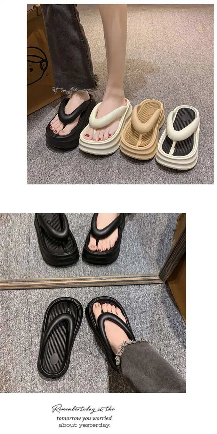 2026 New Eva Flip-Flops for Women, Summer Trendy Height-Increasing Versatile Thick-Soled Comfortable Beach Sandals for Outdoor Wear — feature 15