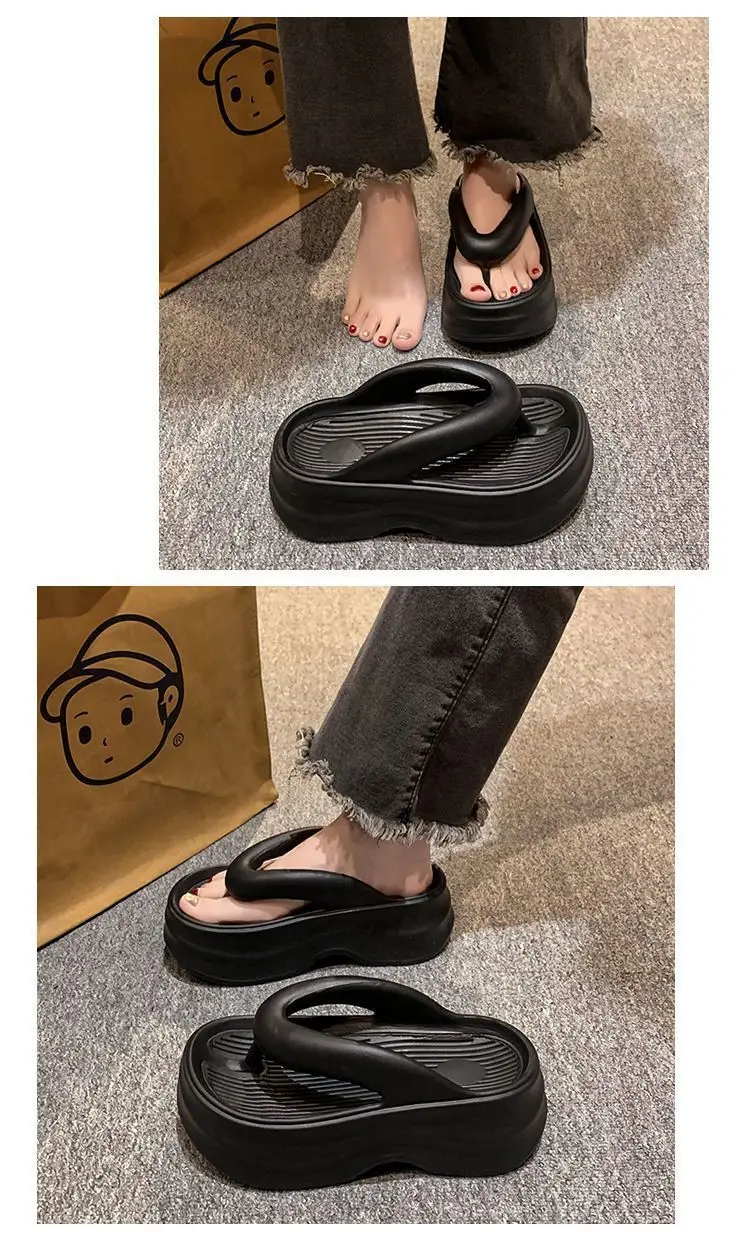 2026 New Eva Flip-Flops for Women, Summer Trendy Height-Increasing Versatile Thick-Soled Comfortable Beach Sandals for Outdoor Wear — feature 17