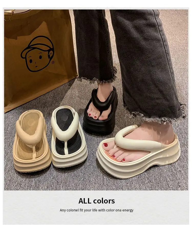 2026 New Eva Flip-Flops for Women, Summer Trendy Height-Increasing Versatile Thick-Soled Comfortable Beach Sandals for Outdoor Wear — feature 4