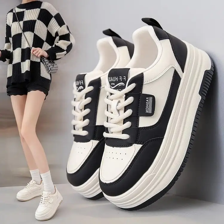 Popular Style Thick-soled White Shoes Women's 2024 New Summer Women's Shoes All-match Thick-soled Increased Breathable Tall Shoes Trendy - Image 4