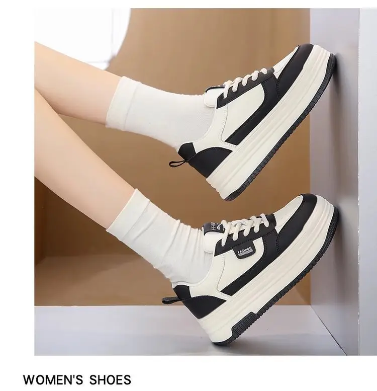 Popular Style Thick-soled White Shoes Women's 2024 New Summer Women's Shoes All-match Thick-soled Increased Breathable Tall Shoes Trendy — feature 7
