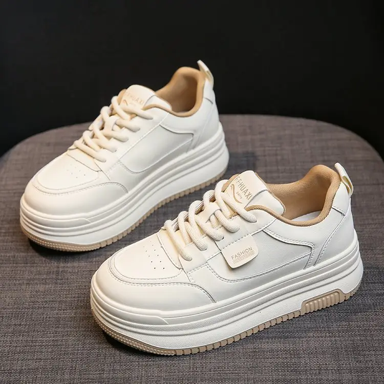 Popular Style Thick-soled White Shoes Women's 2024 New Summer Women's Shoes All-match Thick-soled Increased Breathable Tall Shoes Trendy - Image 2