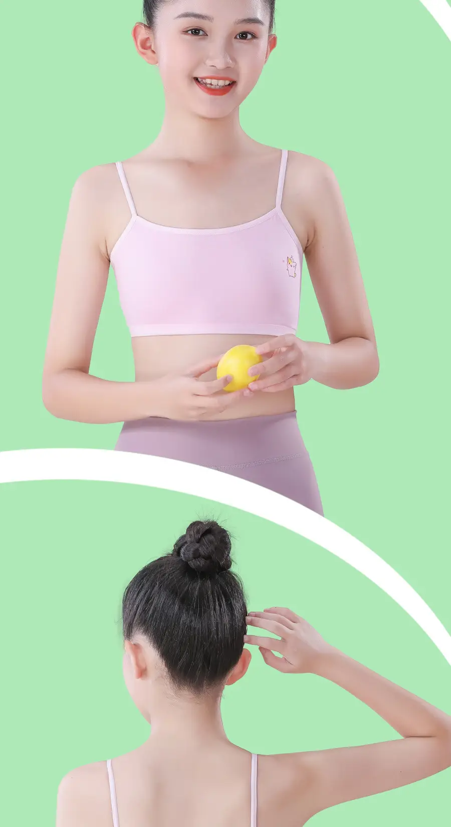 Girls' Intimates Development Period Sling Pure Cotton Vest 7-15 Years Old Primary and Secondary School Students Early Girls First Stage Tube Top — feature 5