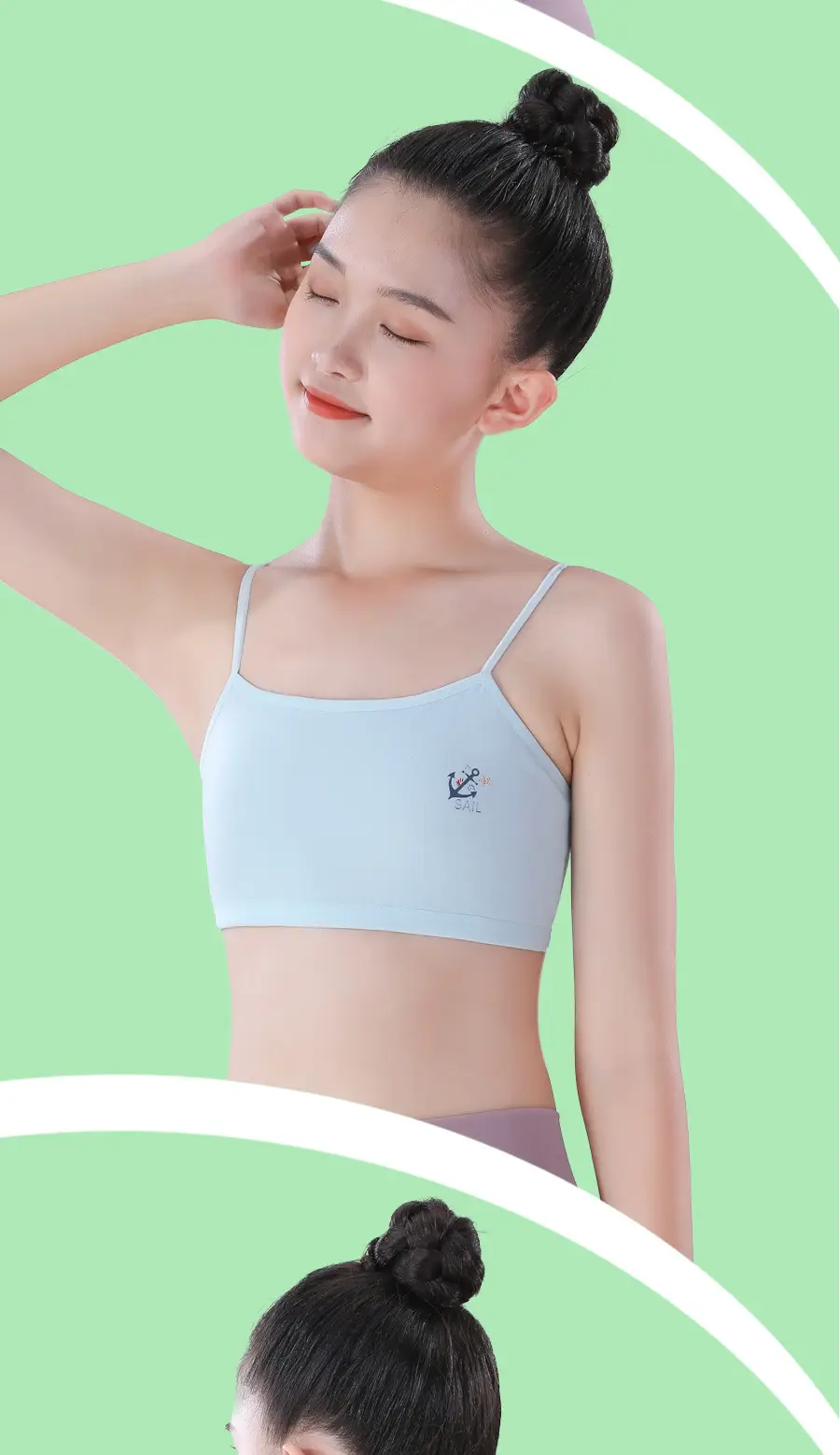 Girls' Intimates Development Period Sling Pure Cotton Vest 7-15 Years Old Primary and Secondary School Students Early Girls First Stage Tube Top — feature 8