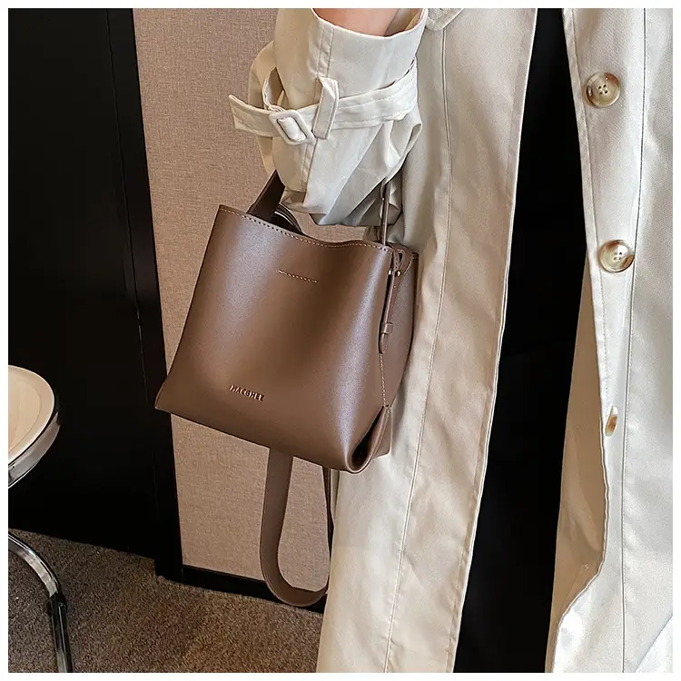 Women's Retro Korean Bucket Bag Tan 2024 β feature 16