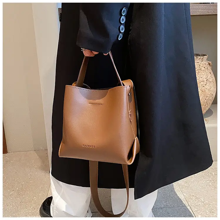 Women's Retro Korean Bucket Bag Tan 2024 β feature 19