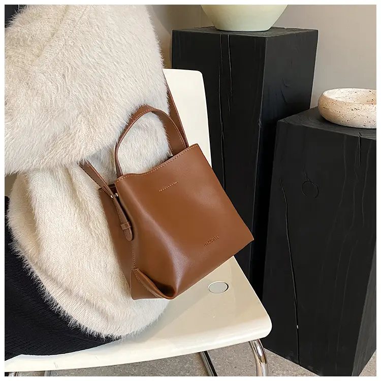 Women's Retro Korean Bucket Bag Tan 2024 β feature 20