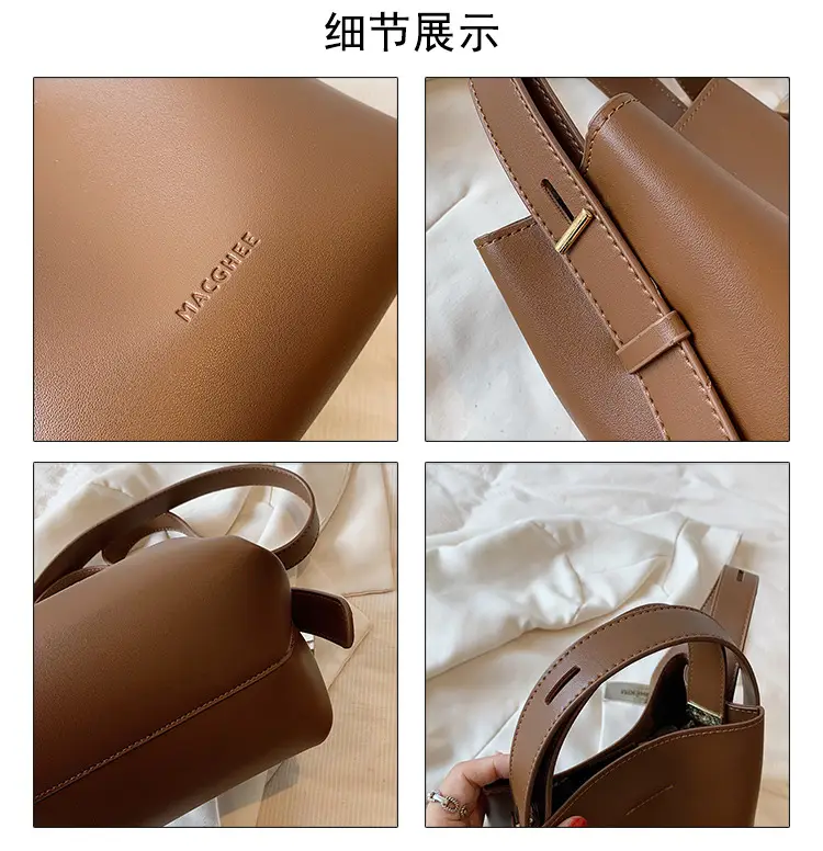 Women's Retro Korean Bucket Bag Tan 2024 β feature 4